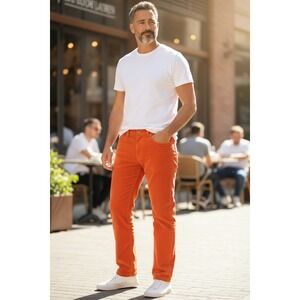 Polo Ralph Lauren Prospect Pant Corduroy Classic Fit Orange Men's Size 38x30